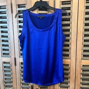 Antonio Melani Dark Purple/Blue Silk Sleeveless Shell